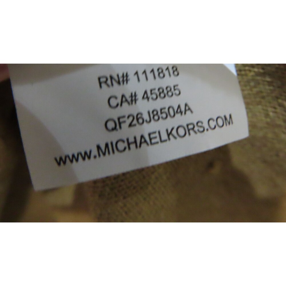 Michael Michael Kors Knitted Light Sweater Top XL Brown Textured Crew Neck NEW - Picture 9 of 10